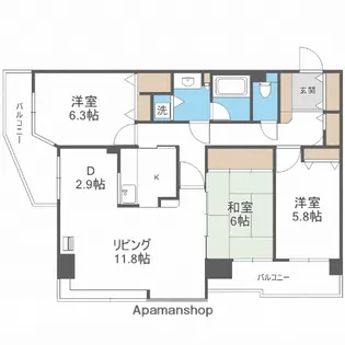 ライオンズマンション裏参道第2【3階】の間取り