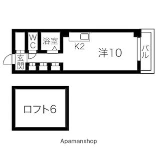 ダイアナ南山鼻ヒルズⅠ(旧プレイスビル)【508号室】の間取り