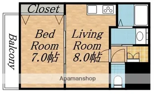 セザール山鼻9条【206号室】の間取り