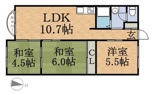 メゾンドルチェ円山【3階】の間取り