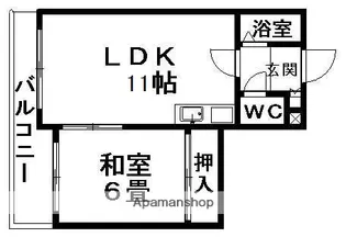 リ・フランセ宮の森【201号室】の間取り