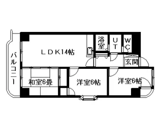サンシャイン円山【405号室】の間取り