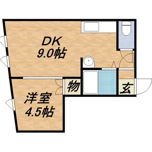 トキメック円山並木通Ⅰ【0205号室】の間取り