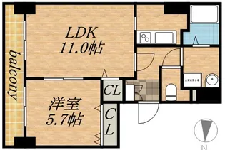 ティアラタワー中島倶楽部【2014号室】の間取り
