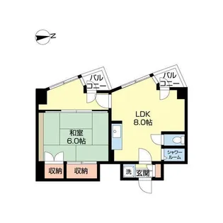 プライムパーク円山公園【8階】の間取り