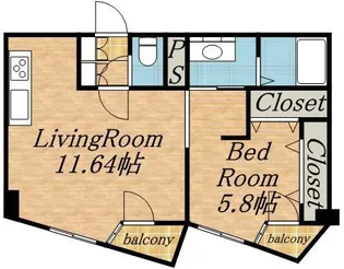プライムパーク円山公園【5階】の間取り