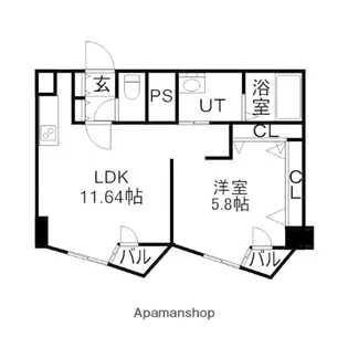 プライムパーク円山公園【5階】の間取り