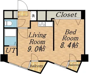 プライムパーク円山公園【615号室】の間取り
