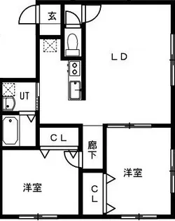 グランディール南五条【4階】の間取り