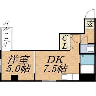 パークヒルズ中央Y【303号室】の間取り