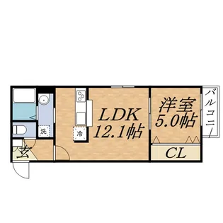 アベニール E.5【405号室】の間取り
