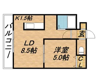 ドエル札幌南6条Ⅱ【0505号室】の間取り