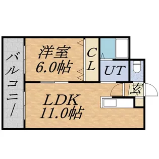 ドエル札幌南6条Ⅱ【0602号室】の間取り
