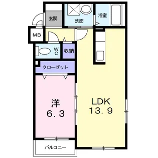 ラパーチェ山鼻【1階】の間取り