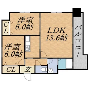 ビッグパレス南12条【11階】の間取り