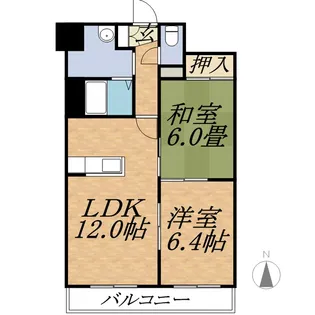 ドミ山鼻九条【8階】の間取り