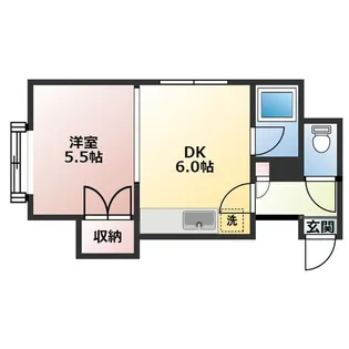北8条ファミリーハイツ【102号室】の間取り