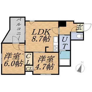 クラッセ宮の森ガーデン【01101号室】の間取り