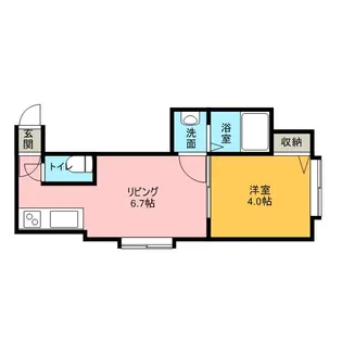 パセリーナ円山B【0202号室】の間取り