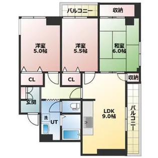 ヴェルデ山鼻【501号室】の間取り