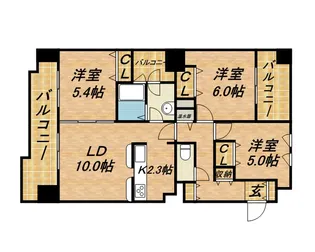 モデナ山鼻【901号室】の間取り
