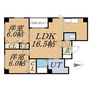 2LDKの間取り画像