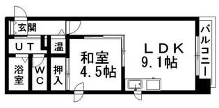 ガーデンハイツ西15【604号室】の間取り