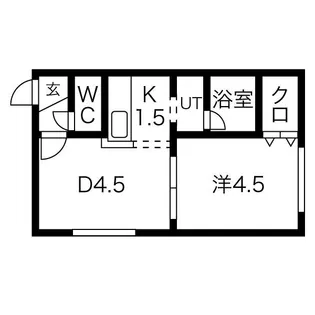 クレセア南10条【301号室】の間取り