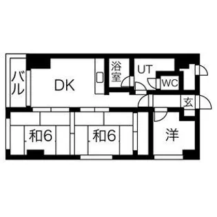 ドミ山鼻【53号室】の間取り