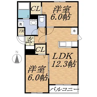 KH中島公園【3階】の間取り