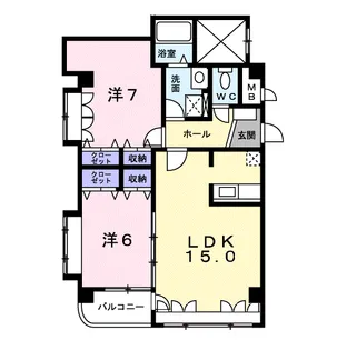 エレガンス宮の森アネックス【1階】の間取り