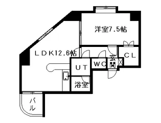 ウイング円山北町【00405号室】の間取り