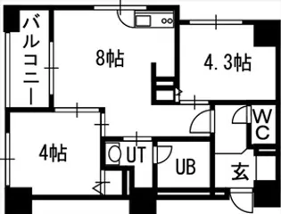 クラッセ円山 WEST【00501号室】の間取り
