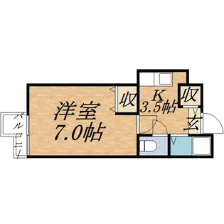 エルシー1【00801号室】の間取り