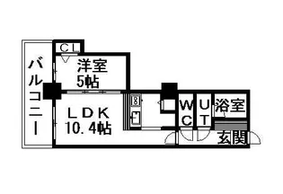 1LDKの間取り画像