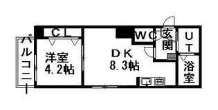 クラッセ知事公館前【00206号室】の間取り
