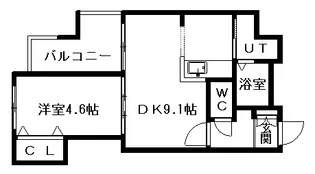 クレエル大通【00402号室】の間取り