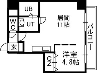 セルベッサ札幌レジデンス【00903号室】の間取り