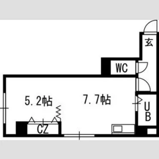 パークヒルズ中央K【00102号室】の間取り
