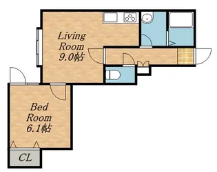 プルメリア真駒内【101号室】の間取り