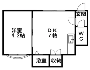 グリーングラス宮の森【203号室】の間取り