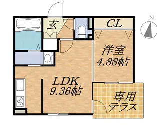 ヴェネーノ円山【1階】の間取り