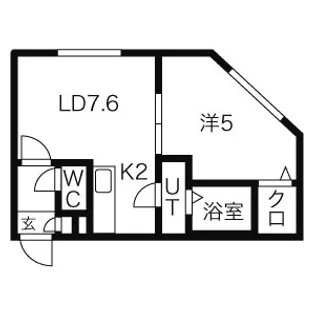 エンバシー発寒南【201号室】の間取り