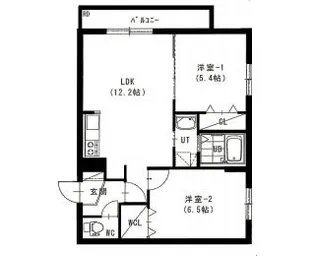 プランドールモンテ北円山【4階】の間取り