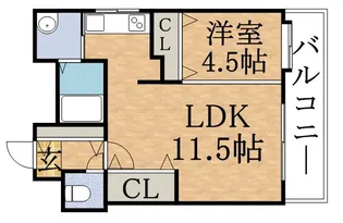 ピュア東彩館 II【8階】の間取り