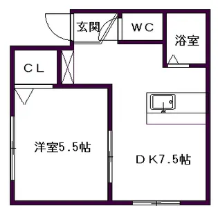 S・SBLDⅢ(エスエスビルド3)【302号室号室】の間取り