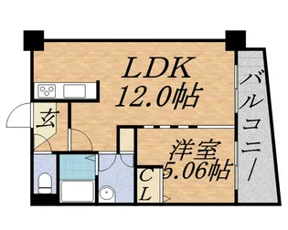 グランカーサ永山公園通 EAST【01102号室】の間取り