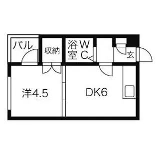 パークサイドクリスタル【101号室】の間取り