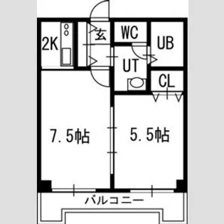 グランカーサ南11条【00806号室】の間取り