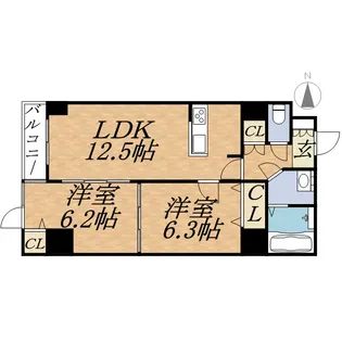 マハトゥール札幌【5階】の間取り